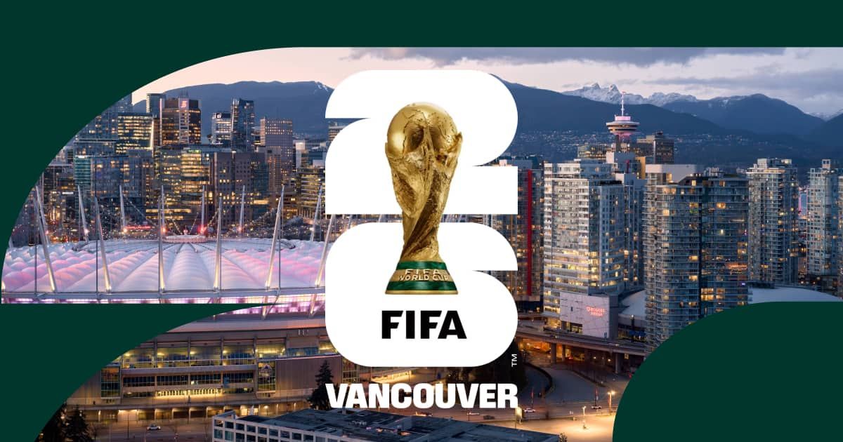 Vancouver waterfront with BC Place during FIFA World Cup 2026